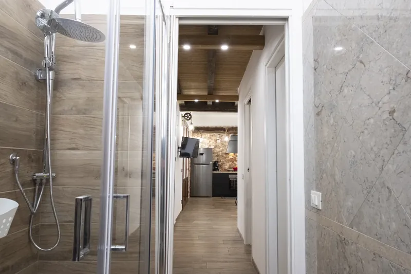 Walk-in glass shower