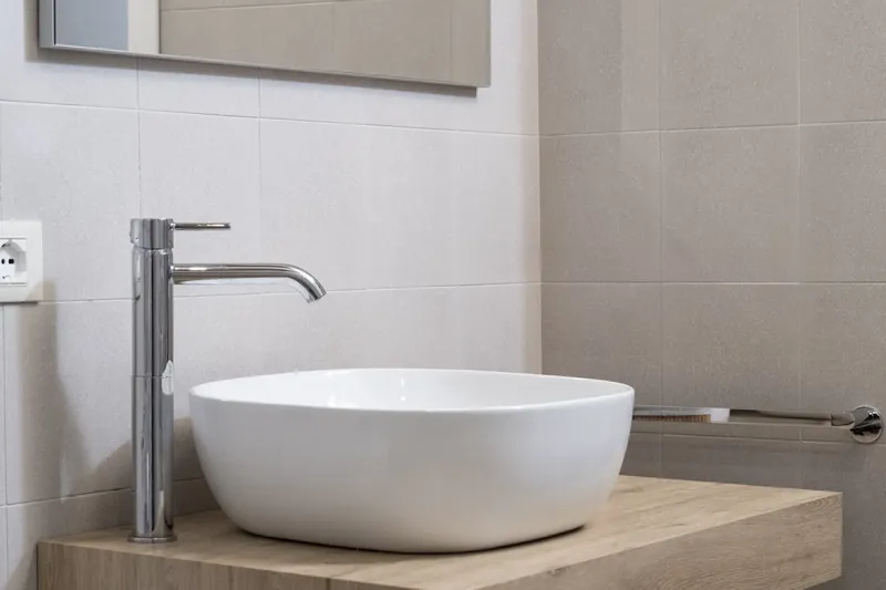 Bathroom with a freestanding tub
