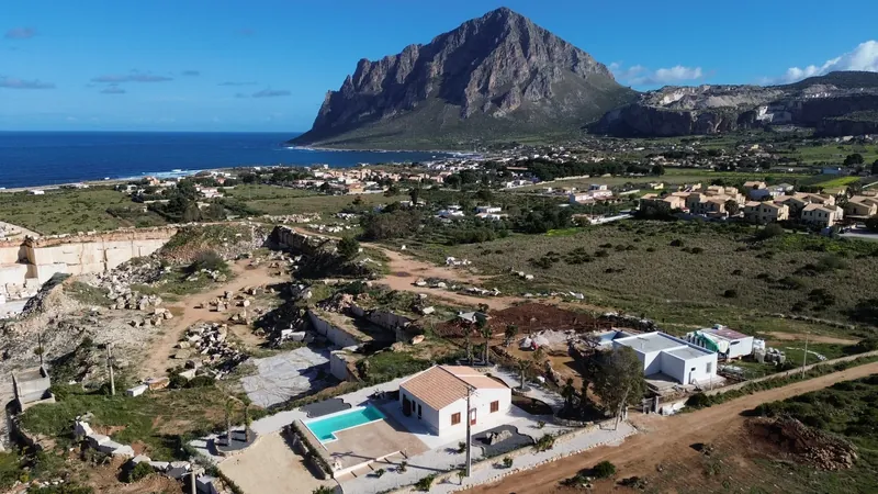 The coastline toward San Vito with Monte Cofano rising above the sea